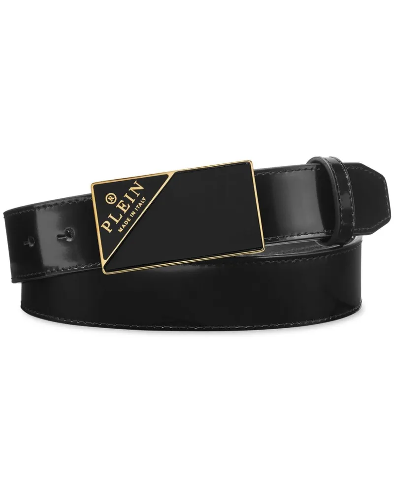 Philipp Plein Gürtel mit Logo-Schnalle - Schwarz Schwarz