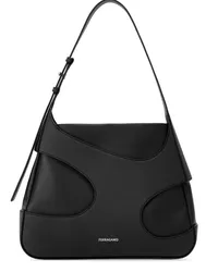 Ferragamo Schultertasche mit Cut-Outs Schwarz