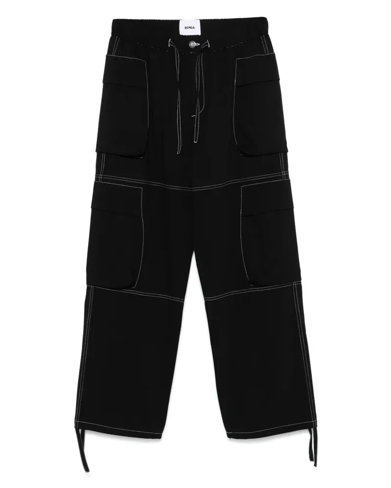 BONSAI Cargohose mit Kordelzug - Schwarz Schwarz