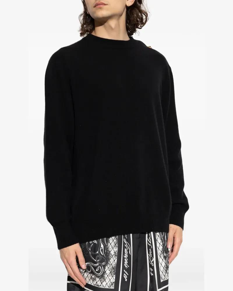Balmain button-embellished shoulder sweater - Schwarz Schwarz