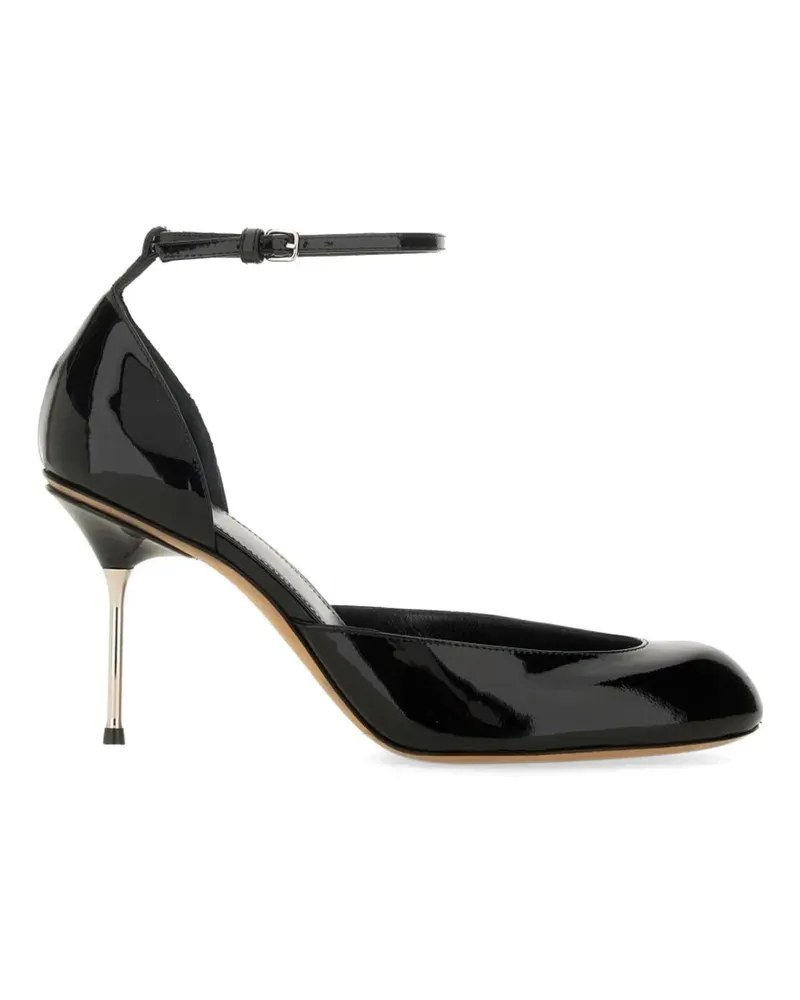 SPORTMAX Spitze Pumps mit Knöchelriemen - Schwarz Schwarz