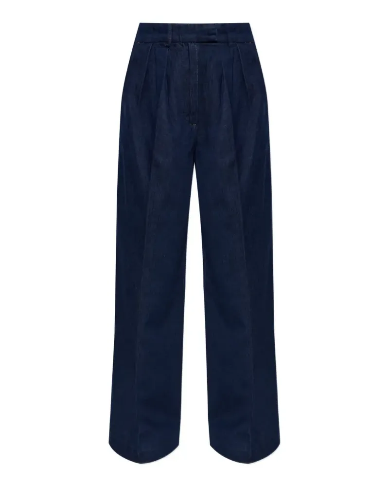 Anine Bing Lou Jeans mit Falten - Blau Blau