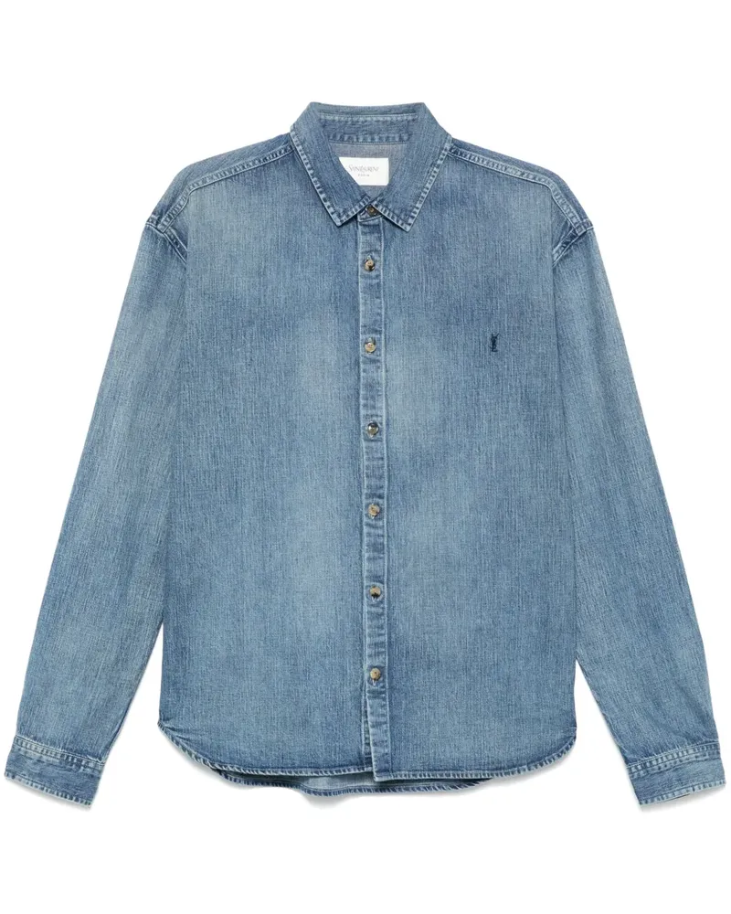 Saint Laurent Cassandre Jeanshemd - Blau Blau