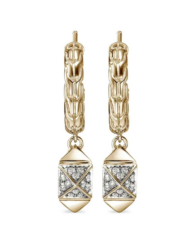 John Hardy Icon stud diamond earrings - Gold Gold