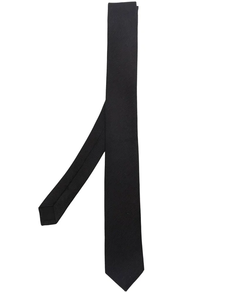Saint Laurent Strukturierte Seidenkrawatte - Schwarz Schwarz