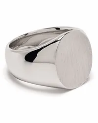 Tom Wood Oval Satin Ring Silber