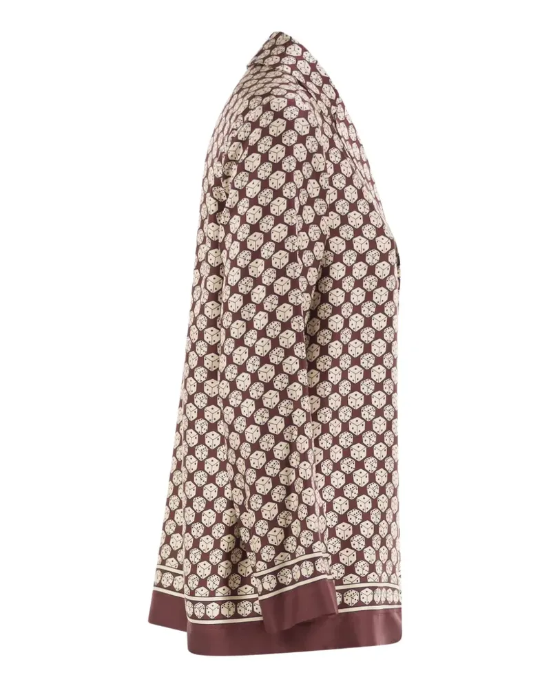 Max Mara dice-print silk shirt - Braun Braun