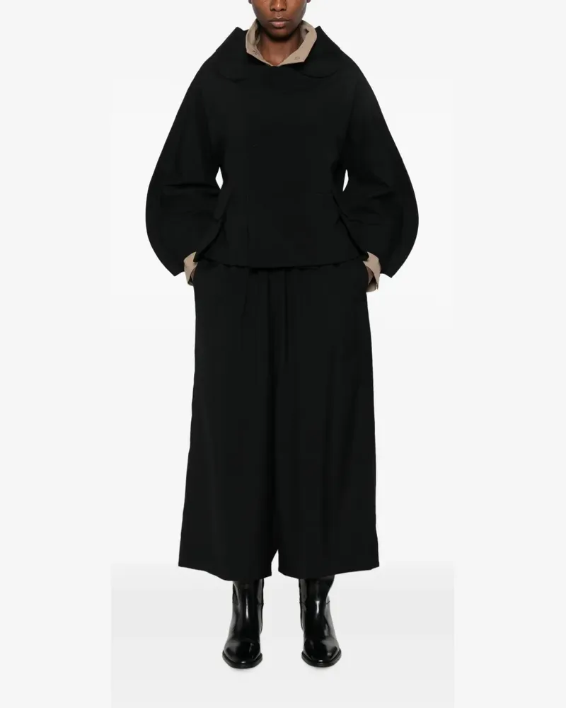 Comme des Garçons elasticated-waistband cropped trousers - Schwarz Schwarz