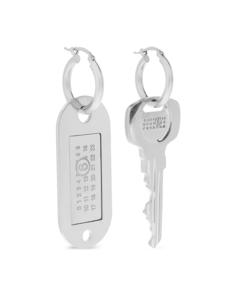 Maison Margiela Tag and Key Ohrringe - Silber Silber