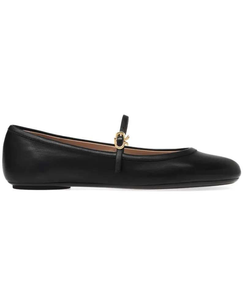Gianvito Rossi Carla Ballerinas - Schwarz Schwarz