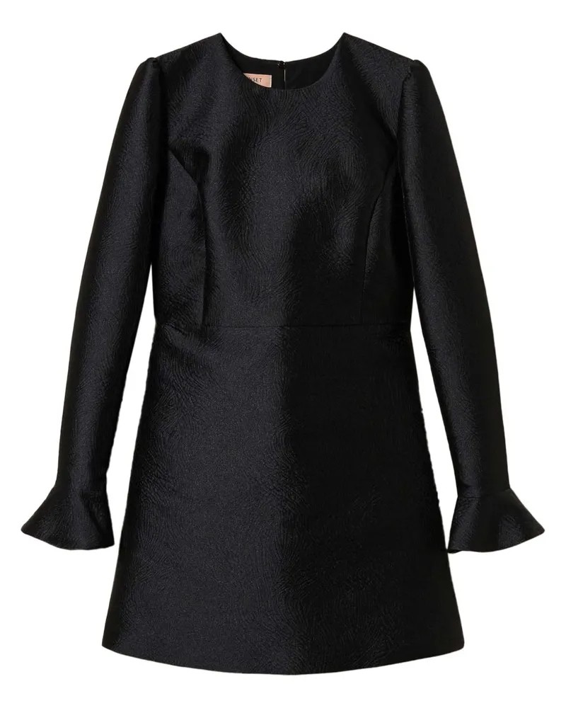 Twin-Set Brokat-Minikleid - Schwarz Schwarz