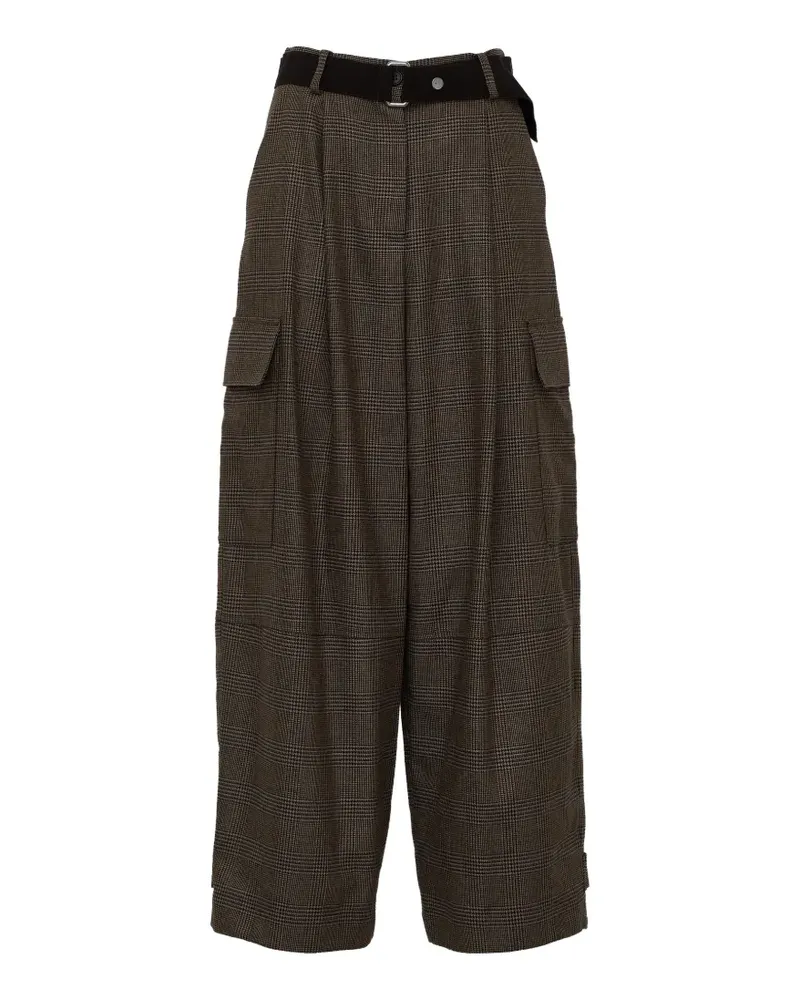 P.A.R.O.S.H. P.A.R.O H. Hose mit Prince of Wales-Karo - Braun Braun