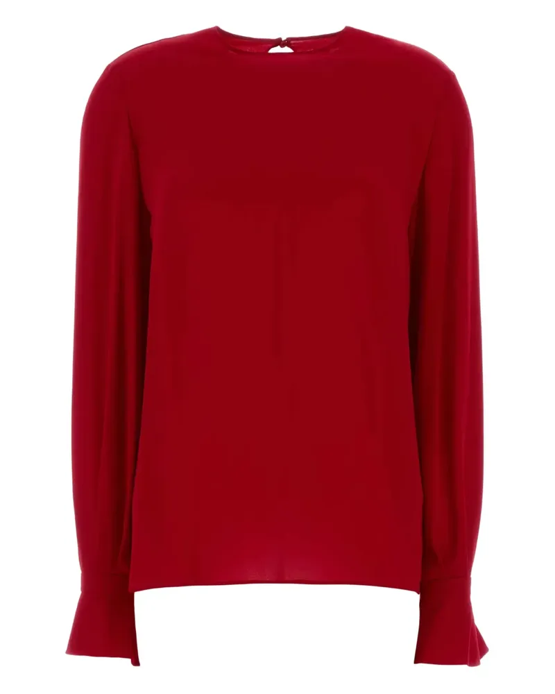 Valentino Garavani Gerüschte Georgette-Bluse - Rot Rot