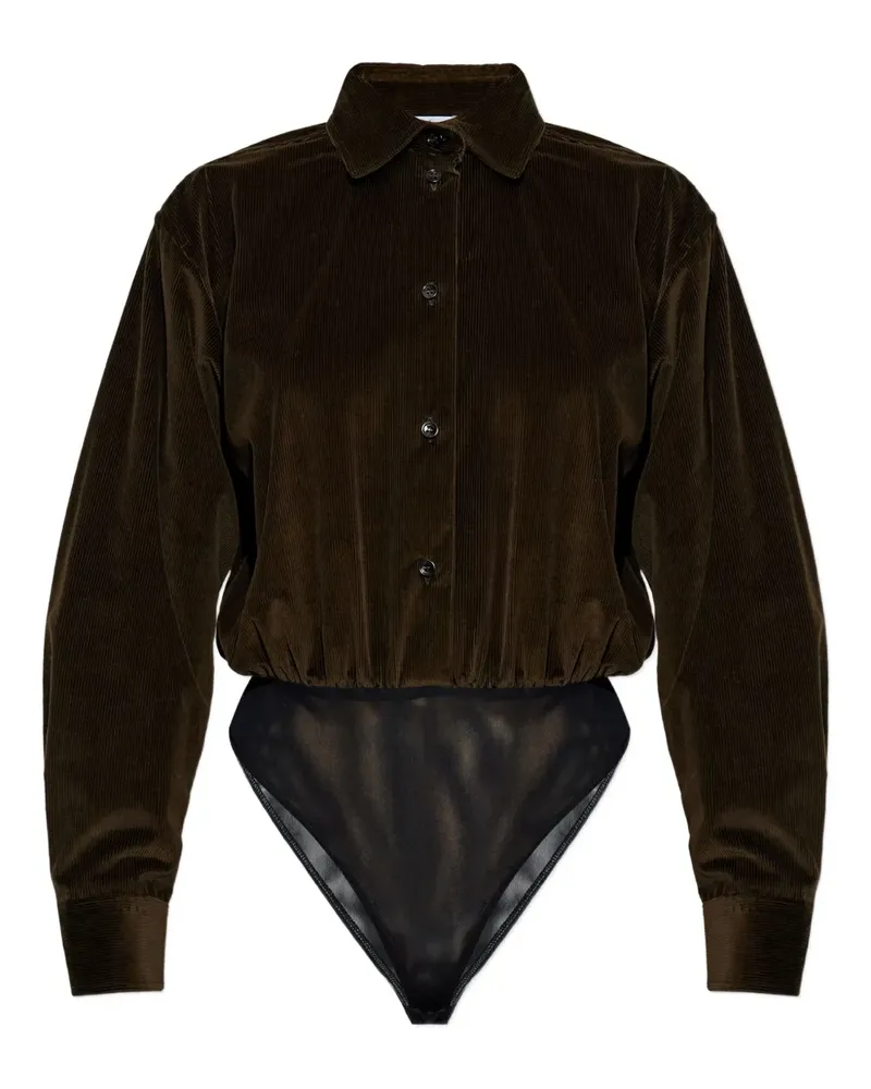 Max Mara Body aus Cord - Braun Braun