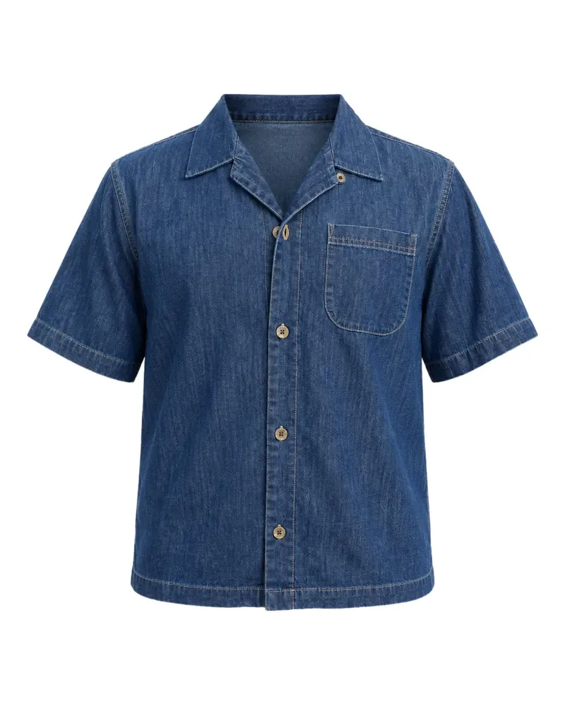 DL1961  Hugh short-sleeve shirt - Blau Blau