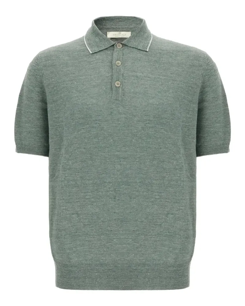 PANICALE Cashmere short-sleeved polo shirt - Grün Grün