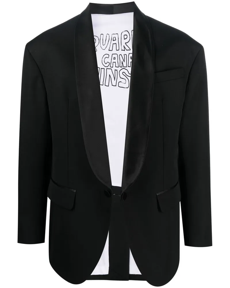 Dsquared2 Einreihige Smoking-Jacke - Schwarz Schwarz