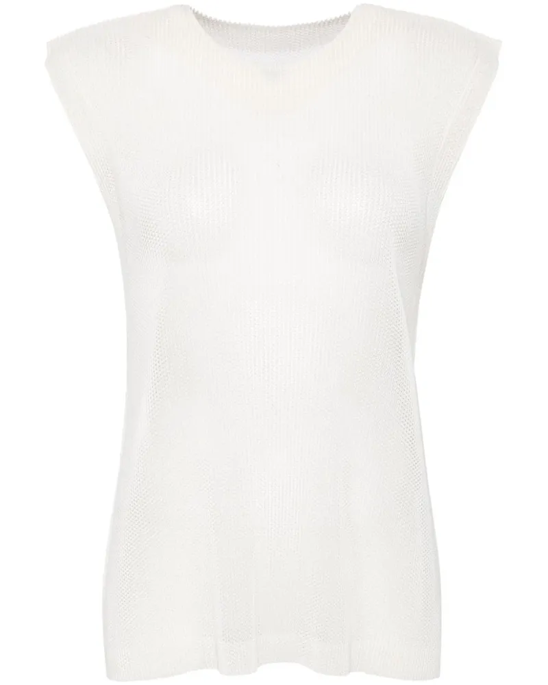 Issey Miyake Tatami July Tanktop Weiß