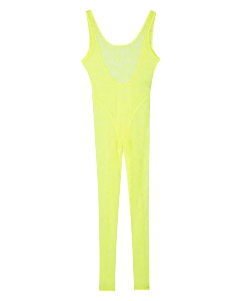 Maison Close Rückenfreier Catsuit - Gelb Gelb