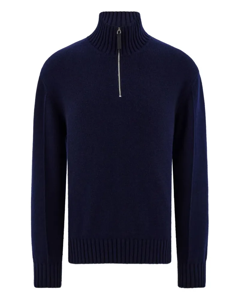 Ferragamo high neck ribbed pullover - Blau Blau