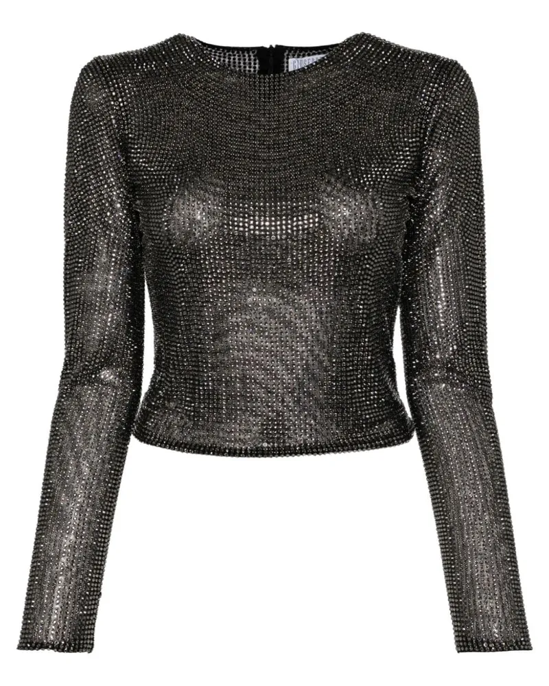 Giuseppe di Morabito T-Shirt mit Strass - Schwarz Schwarz
