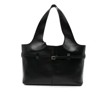 Schultertasche mit Schnalle - Schwarz