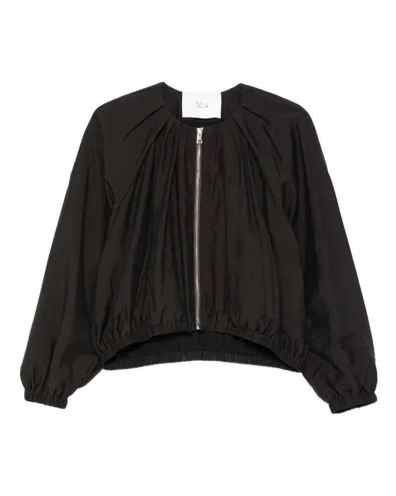 TELA D. Nube zip jacket - Braun Braun