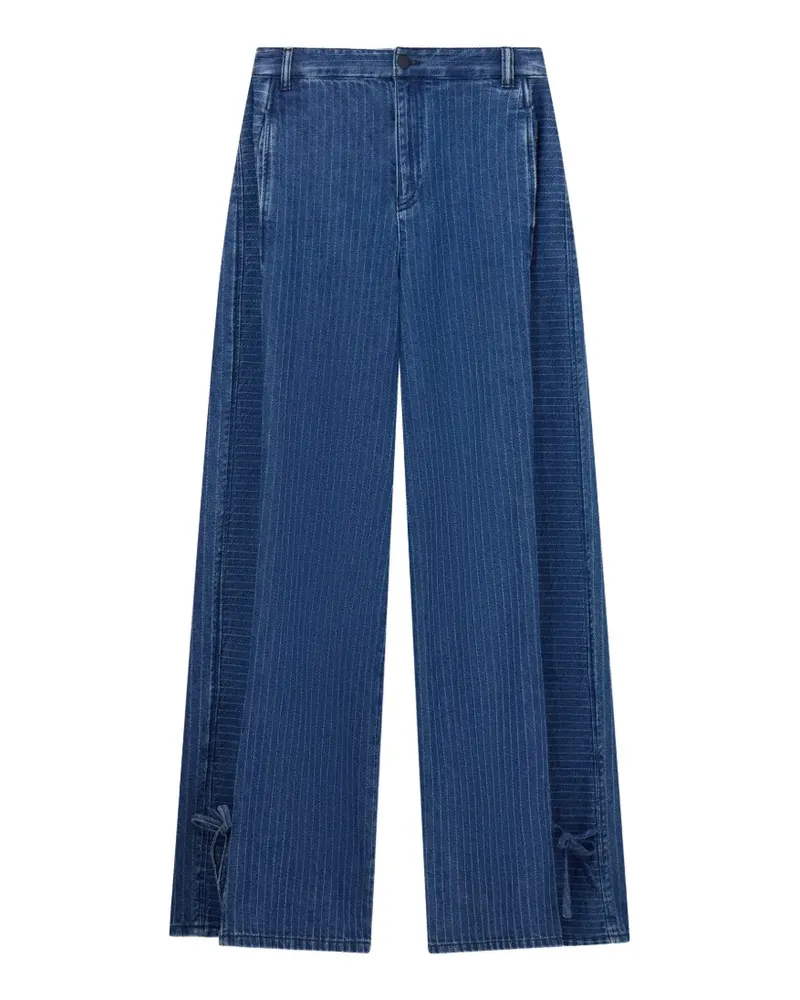 Emporio Armani Jeans mit Fischgrätenmuster - Blau Blau