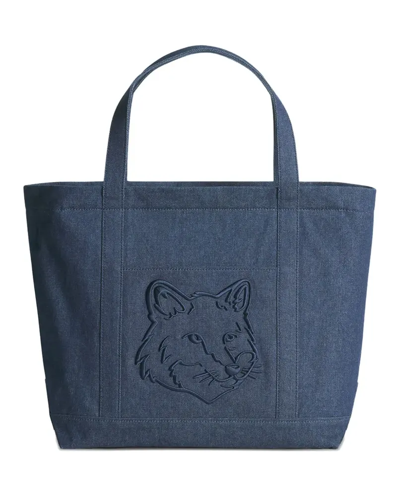 Kitsuné large Fox Head tote bag - Blau Blau
