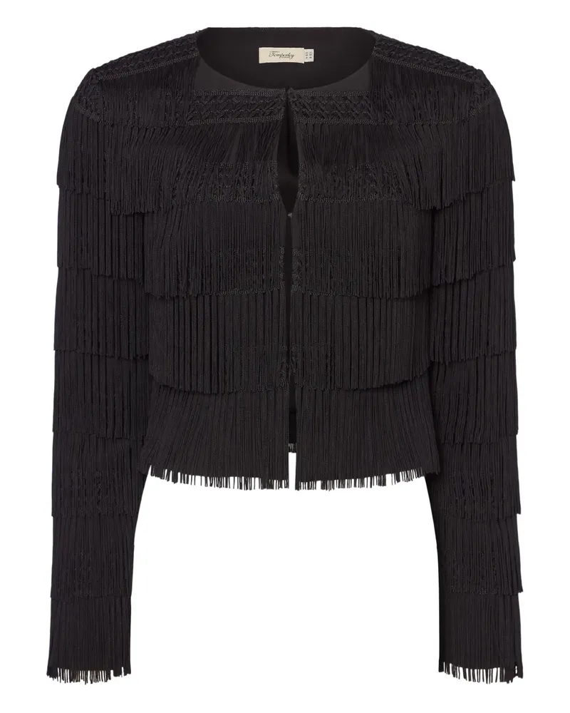 Temperley London layered-design jacket - Schwarz Schwarz