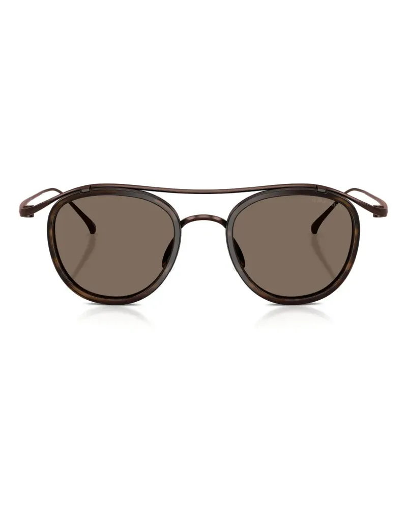 Giorgio Armani Runde Sonnenbrille - Braun Braun
