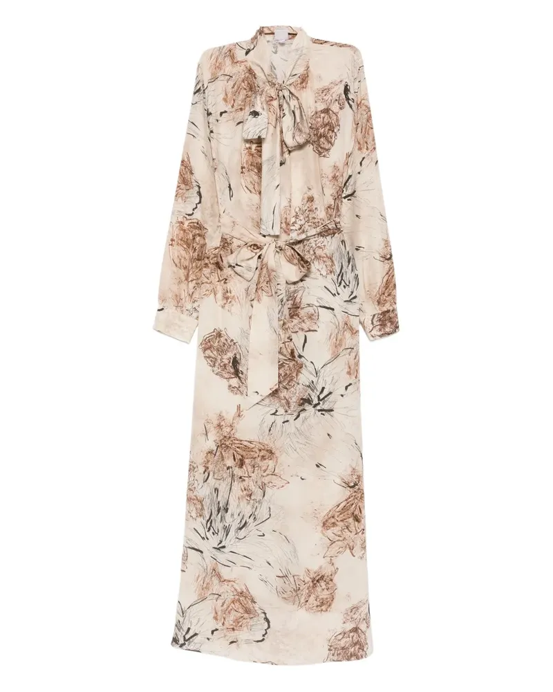 Eleventy Kleid mit Blumen-Print - Nude Nude