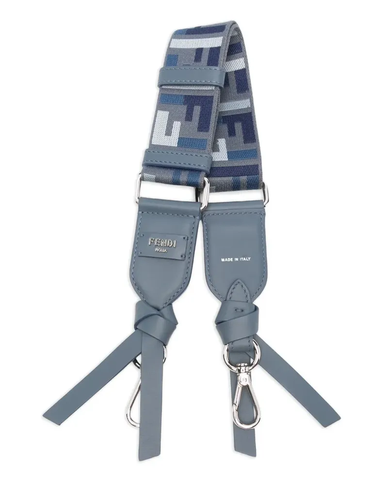 Fendi jacquard-embroidery bag strap - Blau Blau