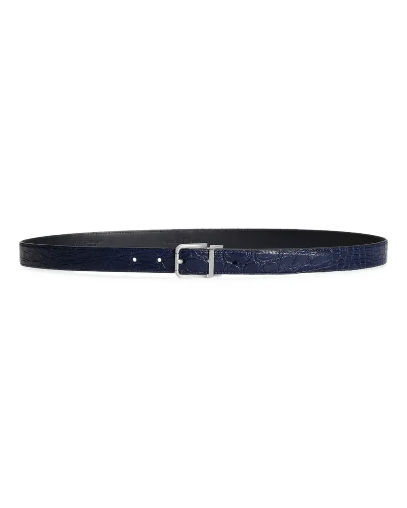 Dolce & Gabbana Caiman Gürtel - Blau Blau