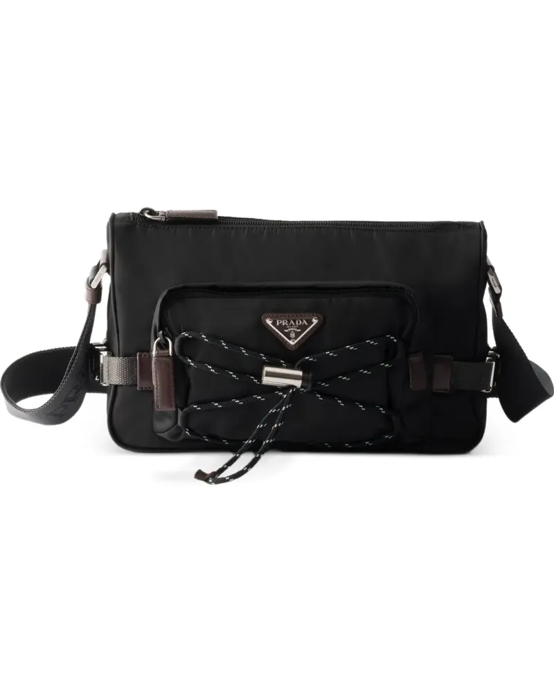 Prada Speedrock Schultertasche aus Re-Nylon - Schwarz Schwarz