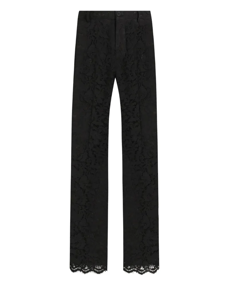 Dolce & Gabbana Hose aus Spitze - Schwarz Schwarz