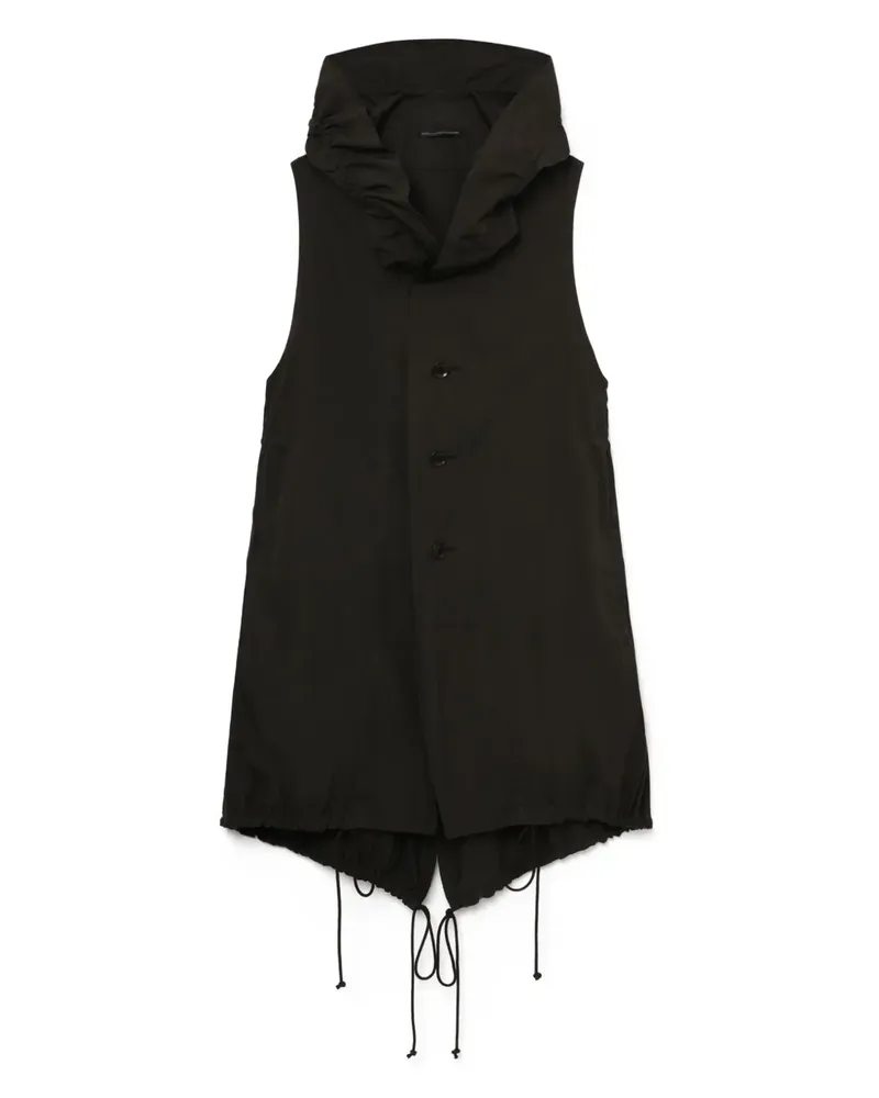 Yohji Yamamoto Weste mit Kapuze - Grün Grün