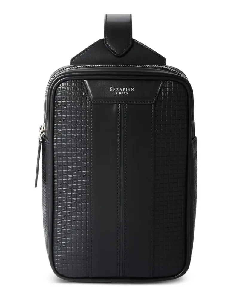 Serapian logo-detail messenger bag - Schwarz Schwarz