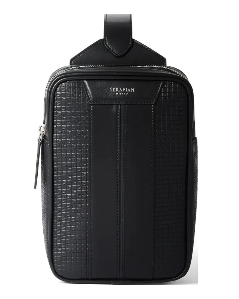Serapian logo-detail messenger bag - Schwarz Schwarz
