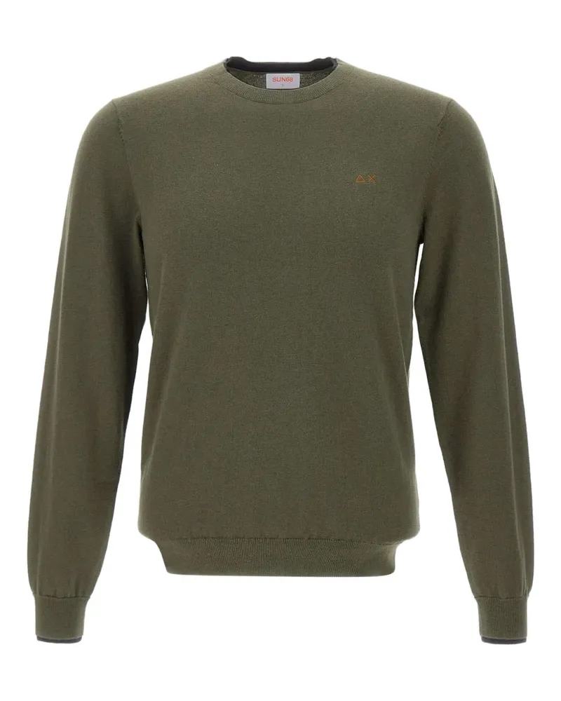Sun68 Pullover mit Logo-Stickerei - Grün Grün