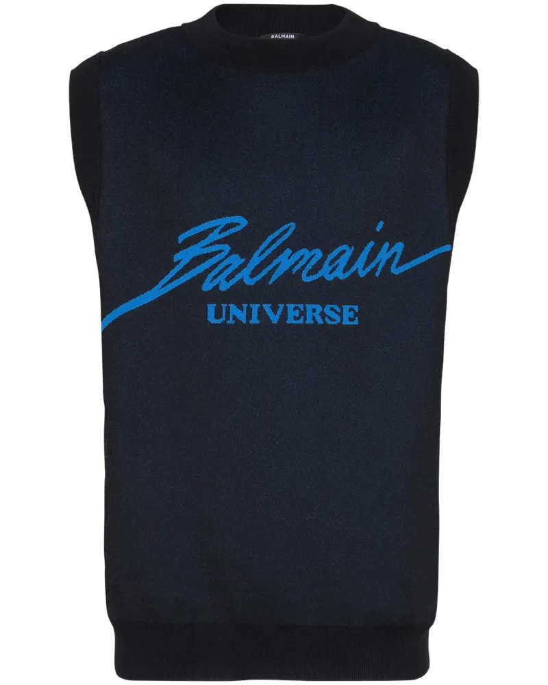 Balmain Universe T-Shirt - Blau Blau