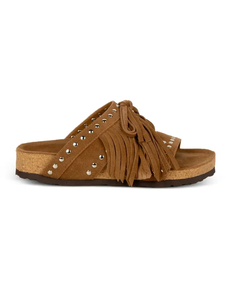 Elena Iachi fringed studded sandals - Braun Braun