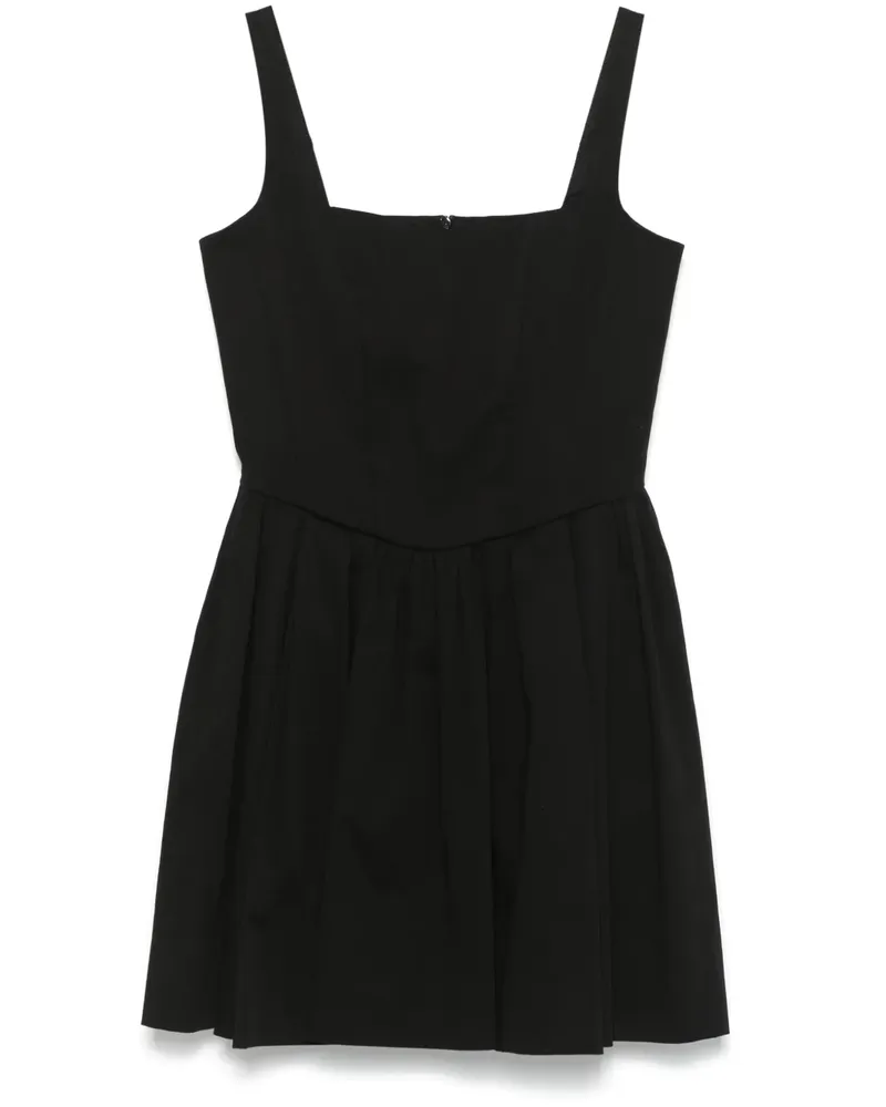 Maje Plissiertes Minikleid - Schwarz Schwarz
