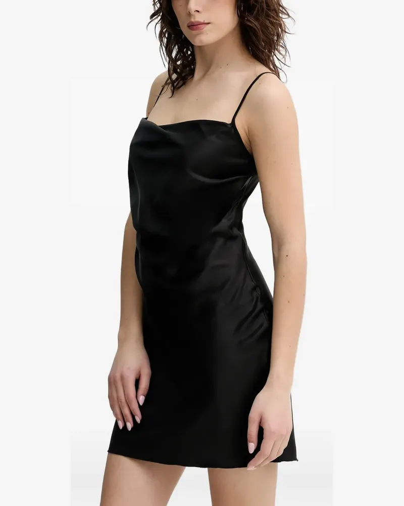Nanushka Midikleid mit drapiertem Ausschnitt - Schwarz Schwarz