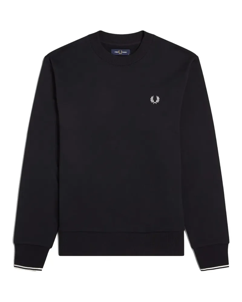 Fred Perry Sweatshirt mit Lorbeerkranz-Stickerei - Schwarz Schwarz