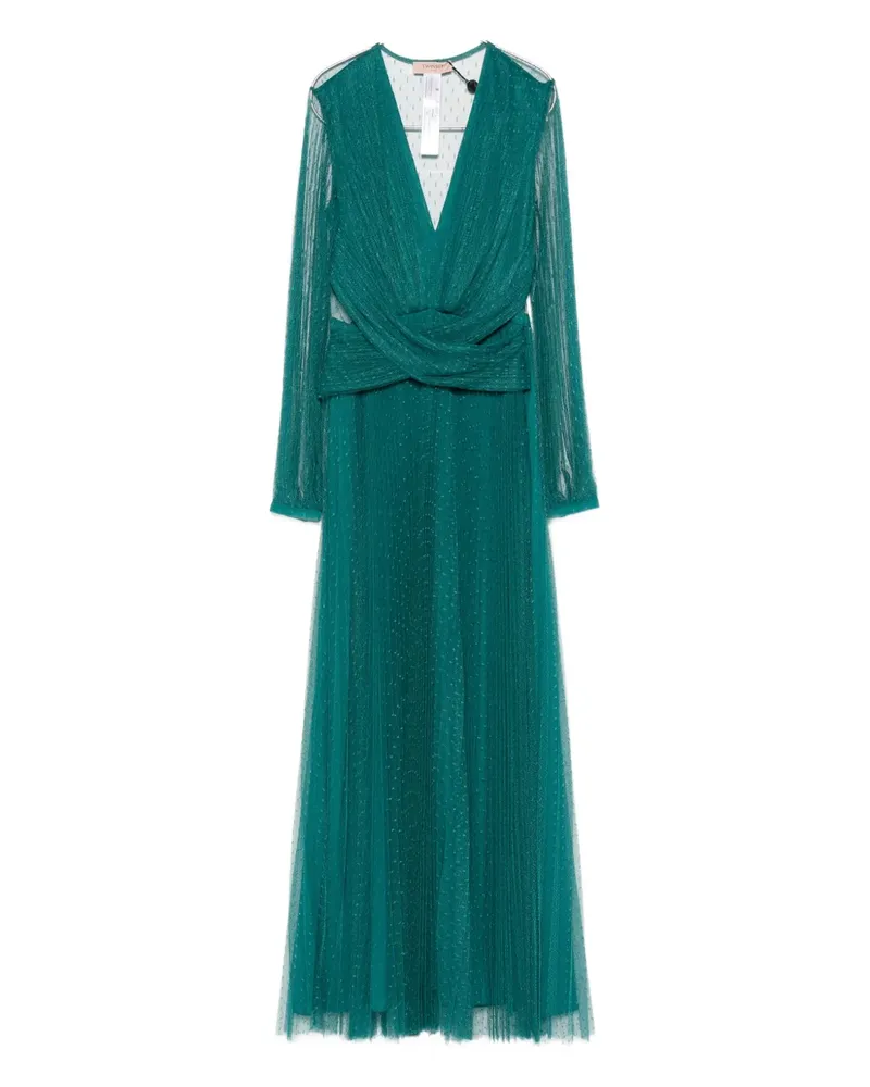 Twin-Set twisted long-sleeved dress - Grün Grün