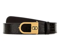 Gürtel mit VLogo-Prägung - Braun