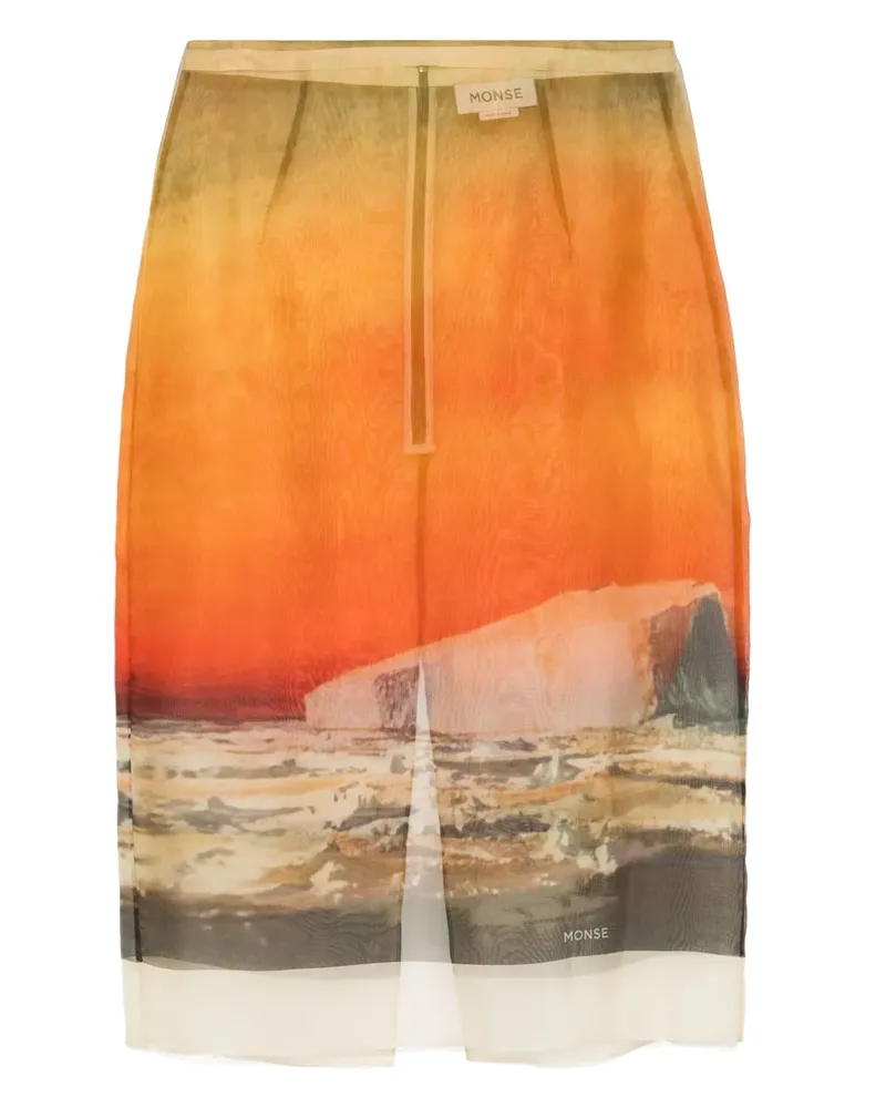 Monse Rock mit durchgehendem Print - Orange Orange