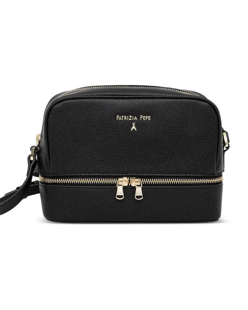 Patrizia Pepe Umhängetasche mit Reißverschluss - Schwarz Schwarz
