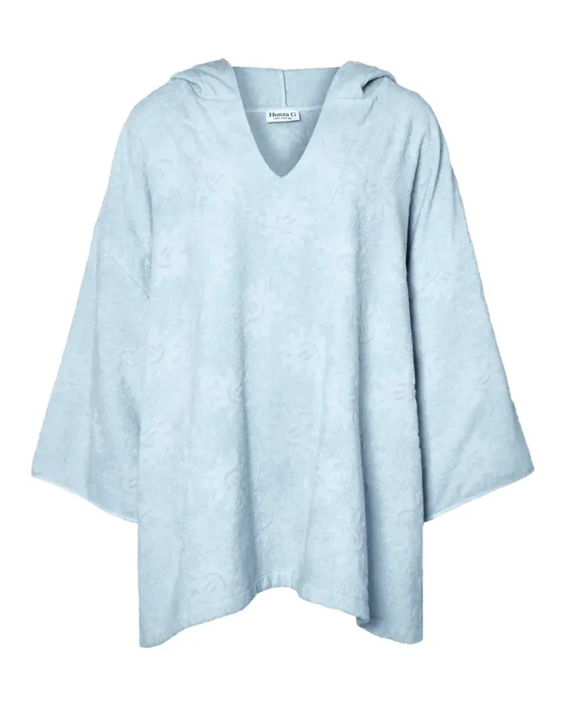Hunza G Sunny hooded poncho - Blau Blau
